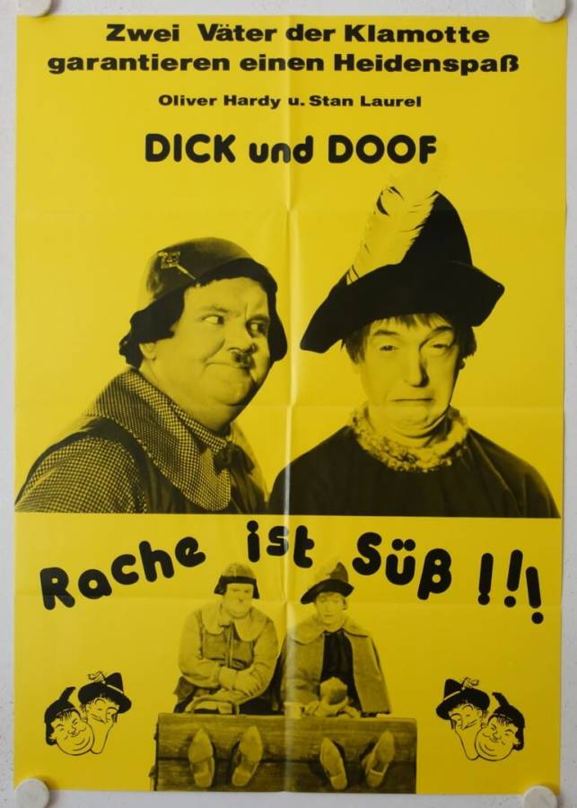 Dick und Doof Rache ist süss originales deutsches Filmplakat (R70s)